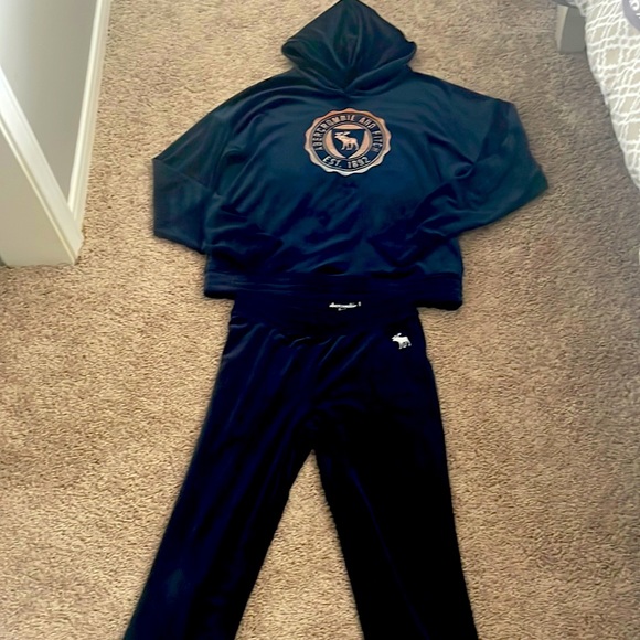 Abercrombie kids Matching velour hoodie and pants set size 15-16 - Picture 1 of 3